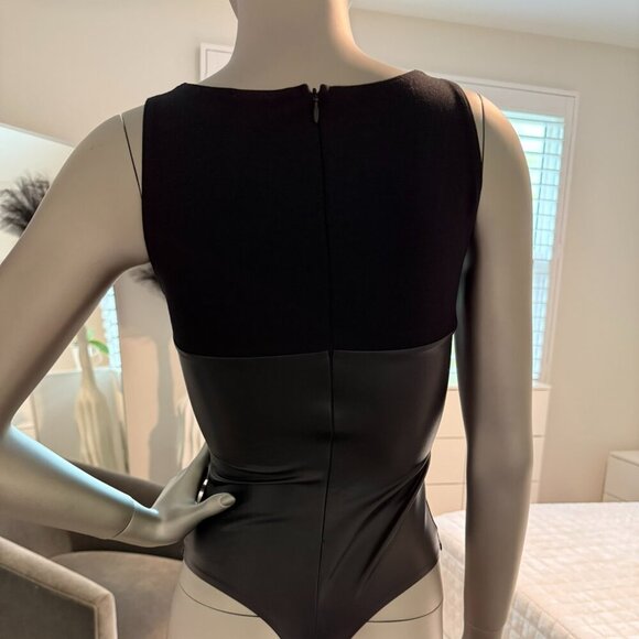 NEW Wolford Eco Vegan Leather String Bodysuit Tank Black - Picture 6 of 6